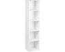 KAMYRA Bibliothèque avec 5 Étagères - Blanc 30x24x132 cm