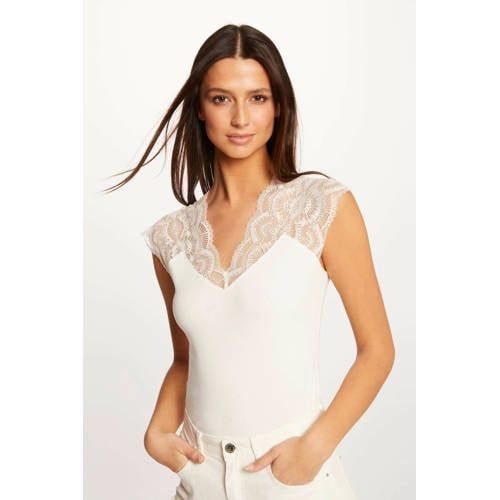 Morgan Top met Kant Ecru