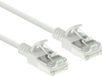 ACT Witte 2 meter LSZH U/FTP CAT6A datacenter slimline patchkabel snagless met RJ45 connectoren