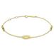 Lucardi Dames 14 Karaat geelgouden armband met 3 ovalen - Armband - 14 Karaat Goud - Geelgoud - 19 cm