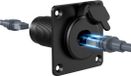 MMOBIEL Waterdichte Wandcontactdoos voor Starlink Gen3 – RJ45 CAT6 Ethernet Doorvoer Vrouwelijk naar Vrouwelijk, IP68 Aluminium Paneelaansluiting met Beschermkap – Voor RV, Camper, Boot, Aanhanger & Meer