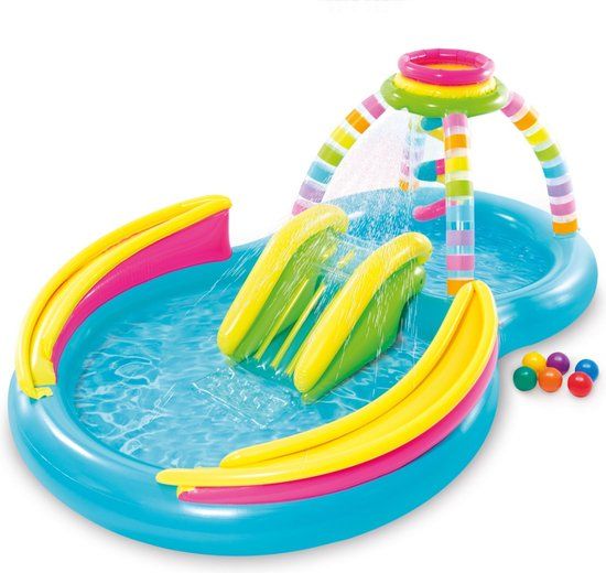 Intex Rainbow Funnel Opblaasbaar Waterpark - 295 x 191 x 109 cm