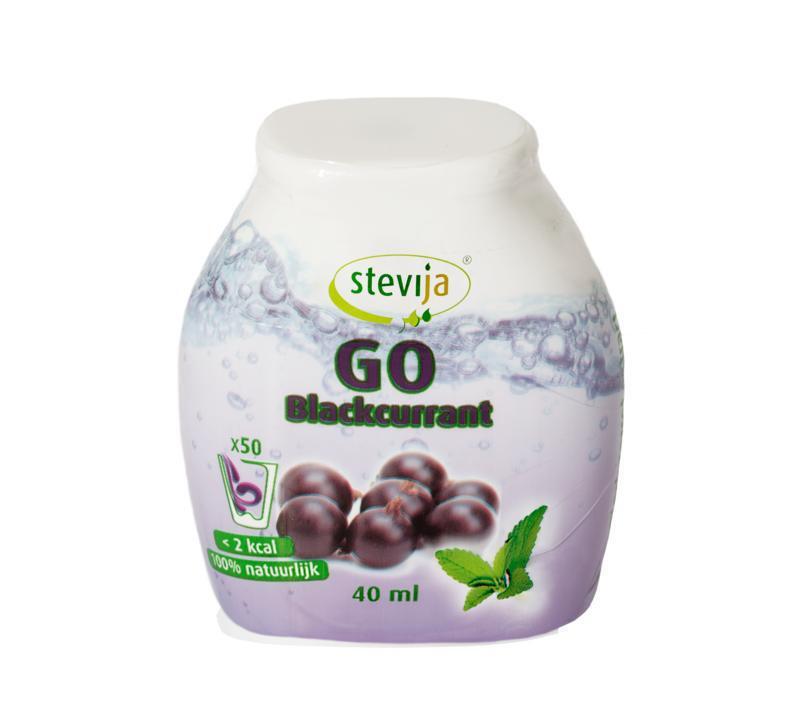 Stevija Stevia limonadesiroop go blackcurrant 40ml