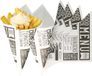 HIT Frietzak - 15x - Sac pointu - Papier - Noir/Blanc - 17,5 x 24 cm