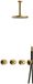 Hotbath Cobber - CW7067 - Inbouw Regendoucheset - Geborsteld Messing PVD
