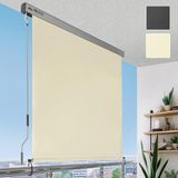 Sol Royal MS5 – Verticale Luifel voor Buiten 160x250 cm – Duurzame Rolgordijn Waterdicht met Afneembare Handslinger – Verticale Zonnescherm Beige voor Terras, Balkon, Tuin