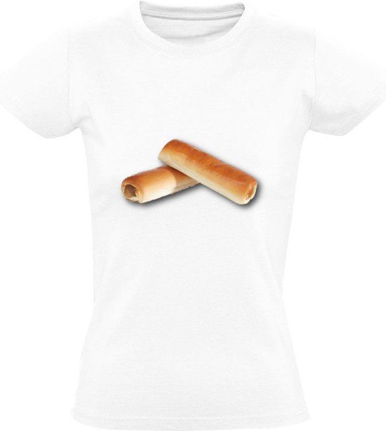 Sol's Worstenbroodje Dames T-shirt - Wit - Maat M