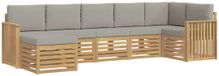 vidaXL - Buiten - bank - set - 7 - st - Wit - en - Lichtgrijs