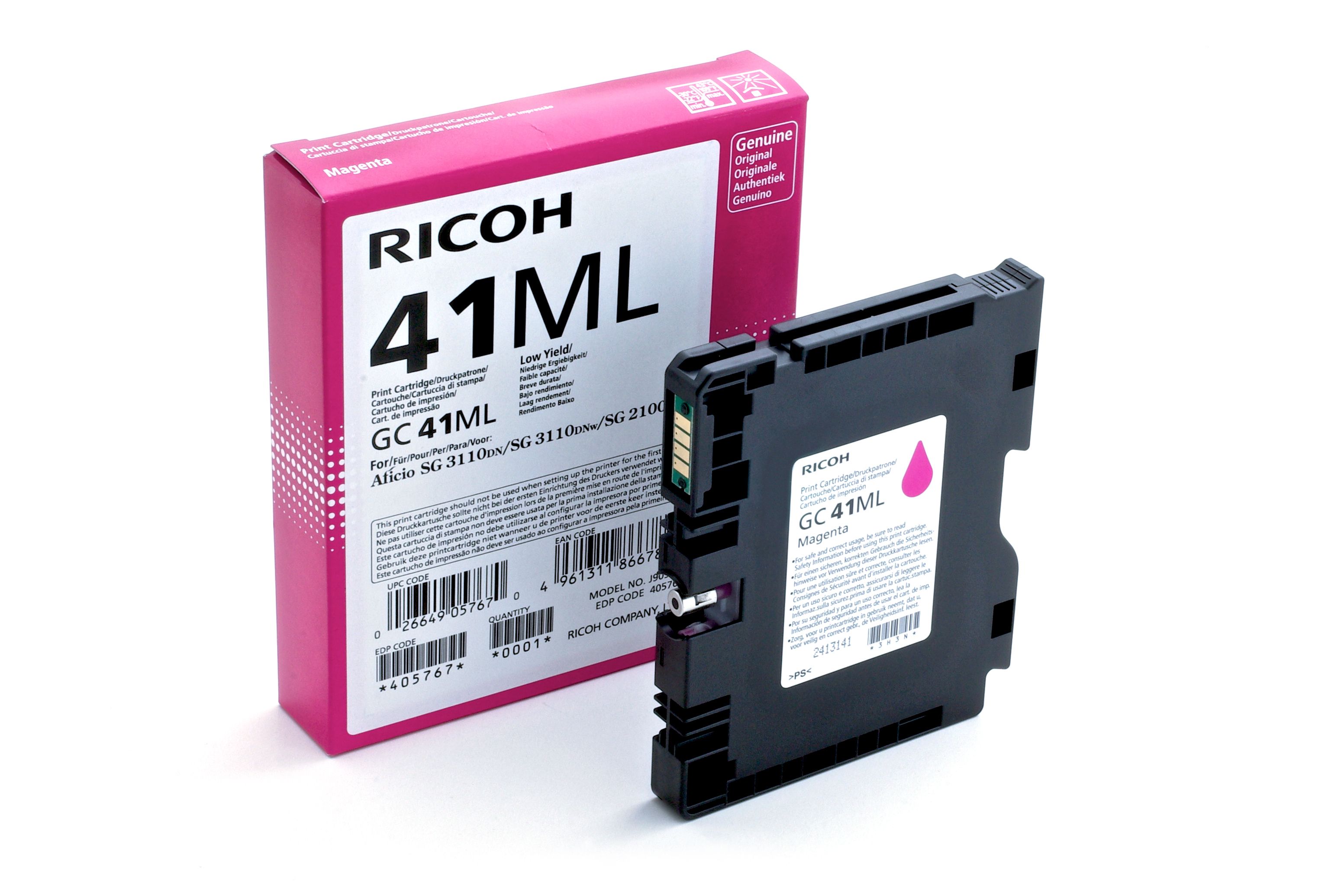 Ricoh GC-41YL Yellow Ink Cartridge - Original