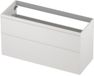 INK - Onderkast 2 Laden Greeploos Gelakt 45gr A-symmetrisch - 1200x450x650 Mm - Mat Wit