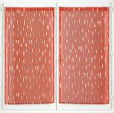 Atout Ciel Paar bedrukte gordijnen, zilverkleurig, met lus, klaar om op te hangen, 2 x 60 x 120 cm, terracotta