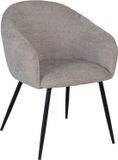 Giga Meubel Eetkamerstoel Meau - Stof/Metaal - Beige - Set van 2