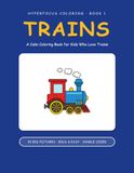 Trains Coloring Book for Autistic Kids: 30 Calm, Sensory-Friendly Coloring Pages with Bold and Easy Lines - Big Pictures of Real Trains for Children Ages 3-8
