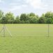 vidaXL Zeshoekig gaashek met grondbevestiging 25 x 0,6 m zilver mesh