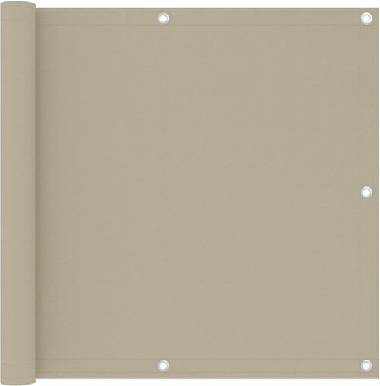 vidaXL Balkonscherm 90x300 cm Beige Oxford Stof