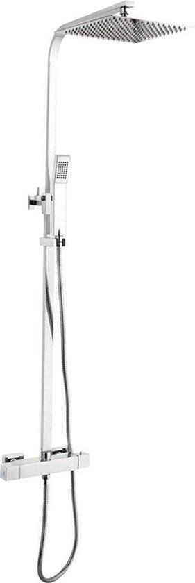 GO by Van Marcke Dukan douchesysteem vierkant hand douche thermostatisch chroom look