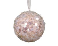 Decoris Kerstbal foam d8 cm poederroze