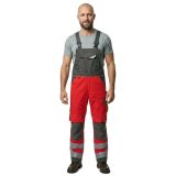 Mascot Safe Supreme Amerikaanse overall met kniezakken 15569-860 - hi-vis rood/donkerantraciet - C54 - 90
