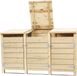 Intergard Kliko ombouw container ombouw klikoberging klikokast containerberging 3 containers triple dicht Groen Hout 91x129x90 cm