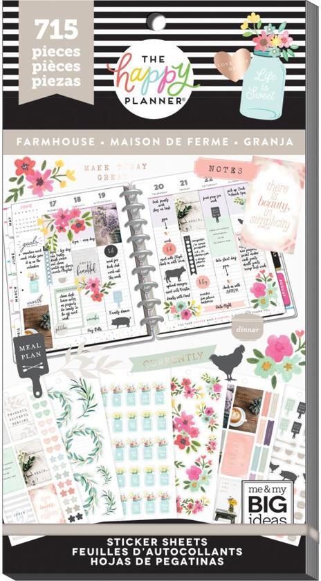Me and My Big IDeas Me and My Big Idea's - Happy Planner Sticker Value Pack - Farmhouse - 715Pieces