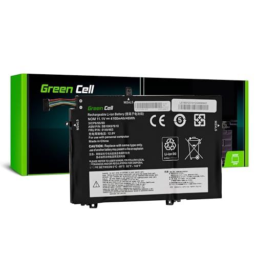 GREEN CELL Batterij voor Lenovo ThinkPad L14 L15 L480 L490 L580 L590 / L17C3P52 L17L3P52 L17M3P53 L17M3P54 Gen 1 Gen 2-4100 mAh 11,1 V