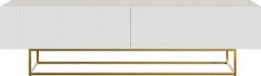 Selsey Veldio - RTV 175 cm - Wit met gouden poten