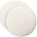 vidaXL - Taie d'oreiller - 2 pièces - HEERLEN - Crème - Ø 40 cm - velours côtelé