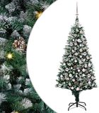 vidaXL Kunstkerstboom Groen 180 cm PVC en Staal en Kunststof