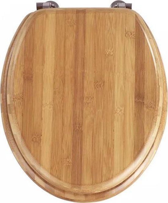 Wenko Toiletbril - Bamboe - Kunststof - 40 cm