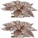 Cosy & Trendy Étoile de Noël - 2x pièces - paillettes roses - sur clip - 9 cm - décoration de Noël fleurs - plastique