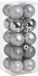 OEM Cosy&Trendy Kerstballen - 20 stuks - 3cm - Zilverkleurig - Kunststof
