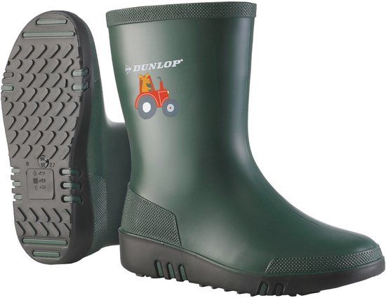 Dunlop Laarzen MH0KL01 Mini Groen/Zwart