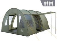 CampFeuer Tunneltent X pour 4 personnes, olijfgroen, tente tunnel avec 3 entrées, colonne d'eau de 5000 mm