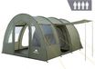 CampFeuer Tunneltent X pour 4 personnes, olijfgroen, tente tunnel avec 3 entrées, colonne d'eau de 5000 mm