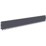 vidaXL Gazonrand 20 st 103 x 15 cm staal antraciet