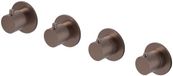 Hotbath Cobber CB7070EXT afbouwdeel inbouwthermostaat met 3 stopkranen geborsteld koper PVD