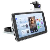 360° rotierender Bildschirm 10 Zoll 4+64G Carplay Android Auto Android13 DAB+ 1DIN Autoradio GPS Navi WIFI mit Kamera