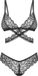 Obsessive Blomentis Lingerieset Zwart XL/XXL