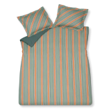 Vandyck Dekbedovertrek Preppy Stripe smokegreen 1-persoons (140x200/220)