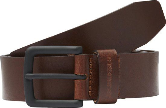 JACK & JONES Casual Echtleder Riem met Gaten JACROMA Bruin