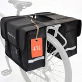 Brixy Dubbele Fietstas - Waterdicht - 45L - Zwart