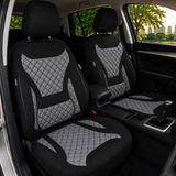 Bremer Sitzbezüge GmbH Autostoelhoezen voor Toyota Urban Cruiser BJ vanaf 2025 – Stoelhoezen voor bestuurder en passagier in Zwart/Grijs