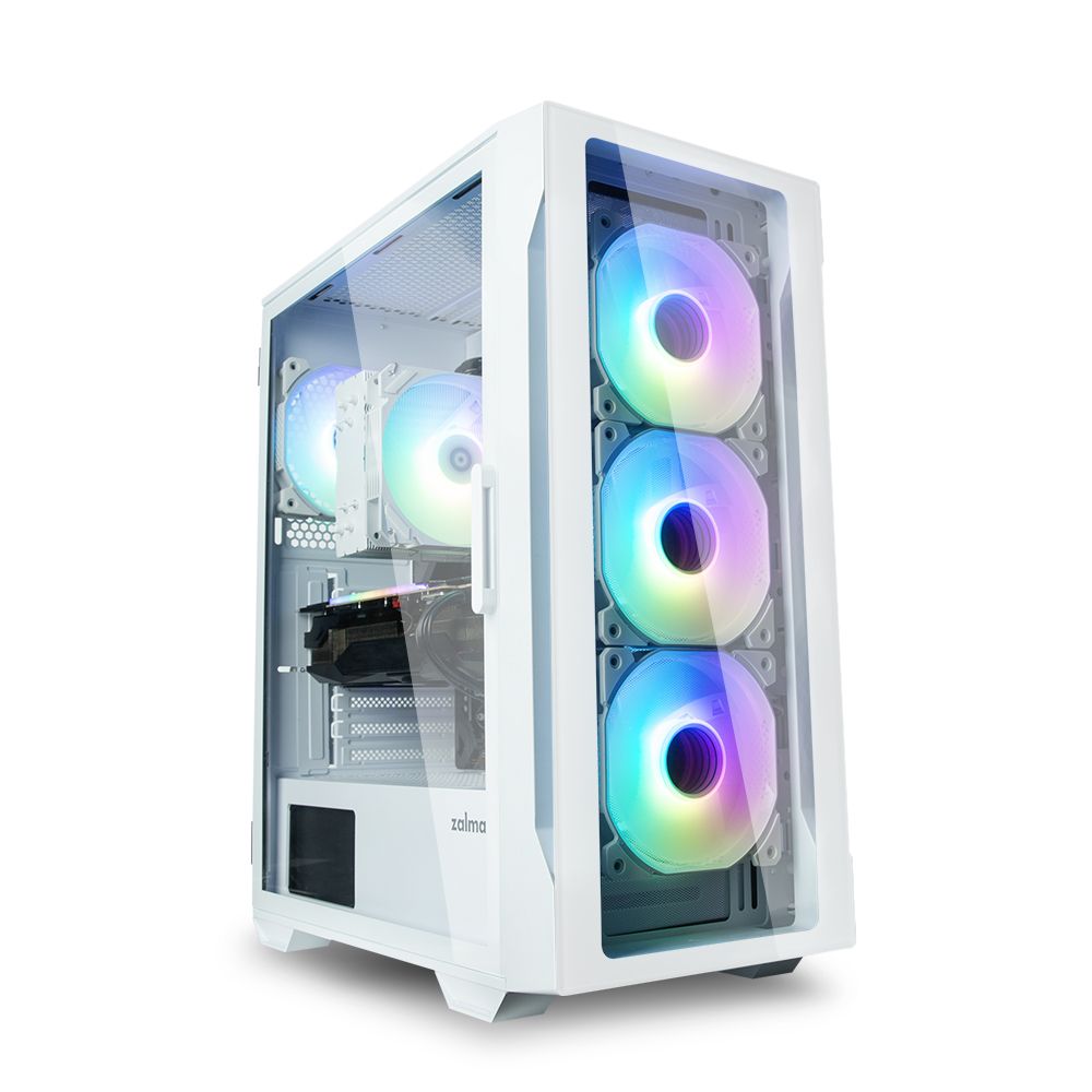 Zalman I3 NEO TG WHITE computerbehuizing Midi Tower Wit