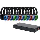 Devine BeatStream Silent Disco Pro pack d'extension avec 12 casques + CH-48