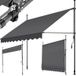 tectake - Auvent à pince - Pare-soleil - Réglable - Balcon - 250 x 120 cm - Noir gris