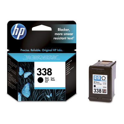 HP 338 Black Inkjet Print Cartridge single pack / foto zwart