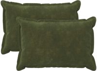 vidaXL - Kussensloop - 2 stuks - HOUTEN - Groen - 50 x 70 cm - Katoensatijn