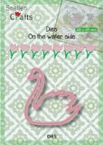Nellie's Vaessen Creative SNCD005 Snijmal Snellen Crafts zwaan swan vijver embossingmal die