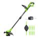 Greenworks 24V Borstelloze Grastrimmer Gen2 2-in-1 voor Kleine tot Middelgarde Tuinen, 30 cm Snijbreedte, Inclusief 10 Kunststof Bladen zonder Accu en Lader, Groen ST3002