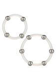 California Exotics Set Bague en silicone avec billes en acier